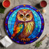 Millie The Little Owl Circular Glass Suncatcher Worktop Saver
